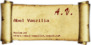 Abel Vaszilia névjegykártya